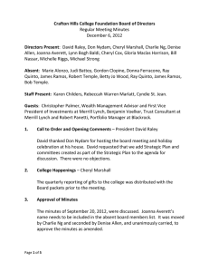 Crafton Hills College Foundation Board of Directors Directors Present Regular Meeting Minutes