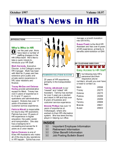 What's News in HR