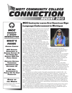 CONNECTION MOTT COMMUNITY COLLEGE AUGUST 2013 MCC