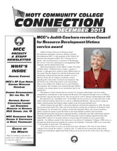 CONNECTION MOTT COMMUNITY COLLEGE DECEMBER 2013 MCC