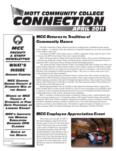 CONNECTION MOTT COMMUNITY COLLEGE APRIL 2011 MCC