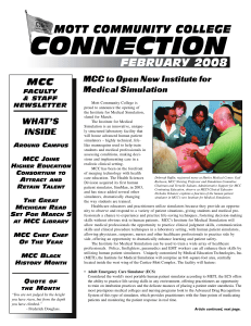 CONNECTION MOTT COMMUNITY COLLEGE FEBRUARY 2008 MCC