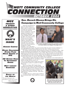 CONNECTION MOTT COMMUNITY COLLEGE OCTOBER 2008 MCC