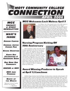 CONNECTION MOTT COMMUNITY COLLEGE APRIL 2006 MCC