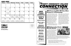 CONNECTION MOTT COMMUNITY COLLEGE JUNE 2005 MCC