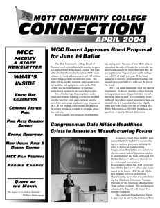 CONNECTION MOTT COMMUNITY COLLEGE APRIL 2004 MCC