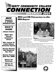 CONNECTION MOTT COMMUNITY COLLEGE DECEMBER 2004 MCC