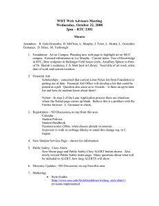 WDT Web Advisors Meeting Wednesday, October 22, 2008 2pm – RTC 2301