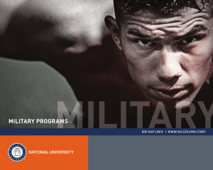 MilitarY proGraMs   800.NAT.UNIV     |    ...