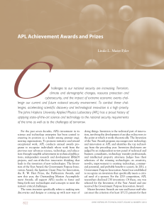 APL Achievement Awards and Prizes