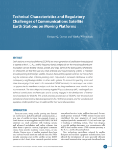 Technical Characteristics and Regulatory Challenges of Communications Satellite