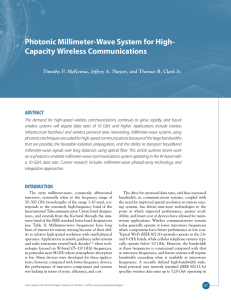 Photonic Millimeter-Wave System for High- Capacity Wireless Communications ABSTRACT