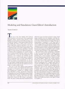 Modeling and Simulation: Guest Editor's  Introduction Suzette  Sommerer Johns Hopkins