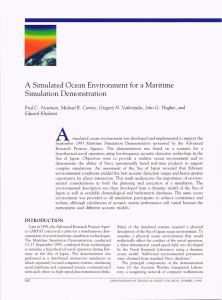 A A  Simulated Ocean Environment for  a Maritime Simulation Demonstration Fred