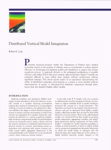 Distributed Vertical Model Integration Robert Lutz R.