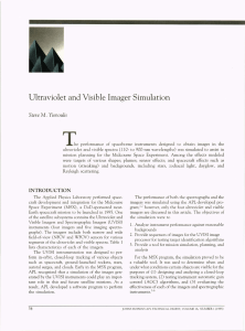 Ultraviolet and Visible Imager Simulation Steve Yionoulis M.