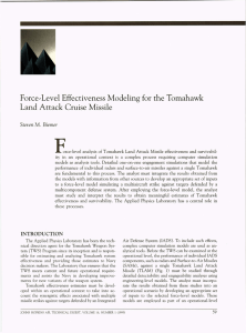 Force,Level Effectiveness Modeling for  the Tomahawk Land Attack Cruise Missile Steven M.