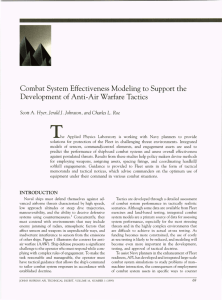 Combat System Effectiveness Modeling to Support the A. L.  Roe