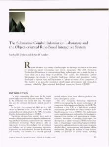The Submarine Combat Information Laboratory and the Object,oriented Rule,Based Interactive System Michael