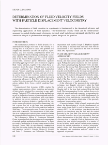 DETERMINATION OF FLUID VELOCITY FIELDS WITH PARTICLE DISPLACEMENT VELOCIMETRY