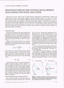 SPACECRAFT REFLECTOR ANTENNA DEVELOPMENT: CHALLENGES AND NOVEL SOLUTIONS