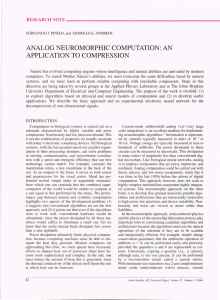 ANALOG NEUROMORPHIC COMPUTATION: AN APPLICATION TO  COMPRESSION RESEARCH NOTE ________________________________________________ __