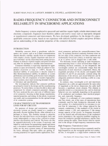 RADIO-FREQUENCY CONNECTOR AND INTERCONNECT RELIABILITY IN SPACEBORNE APPLICATIONS