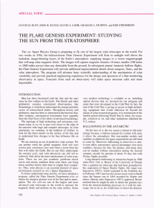 THE FLARE GENESIS EXPERIMENT:  STUDYING THE SUN FROM THE STRATOSPHERE