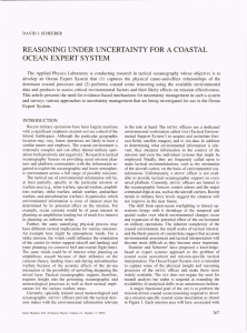 REASONING UNDER UNCERTAINTY FOR A COASTAL OCEAN EXPERT SYSTEM