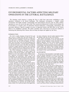 ENVIRONMENTAL FACTORS AFFECTING MILITARY OPERATIONS  IN THE LITTORAL BATTLESPACE