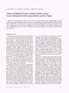 HIGH-TEMPERATURE SUPERCONDUCTING ELECTROMAGNETIC RADIATION DETECTORS