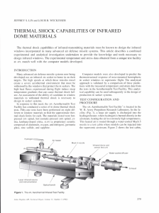 THERMAL SHOCK CAPABILITIES  OF INFRARED DOME MATERIALS