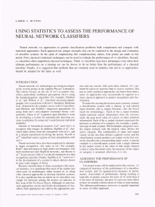 USING STATISTICS  TO ASSESS THE PERFORMANCE OF NEURAL NETWORK CLASSIFIERS