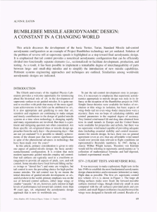 BUMBLEBEE MISSILE AERODYNAMIC DESIGN: A CONSTANT IN A  CHANGING WORLD