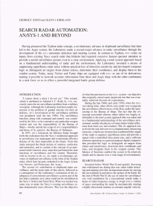 SEARCH RADAR AUTOMATION: AN/SYS-l BEYOND AND