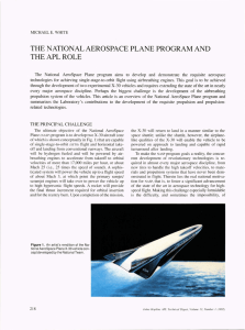 THE NATIONAL AEROSPACE PLANE PROGRAM AND THEAPLROLE
