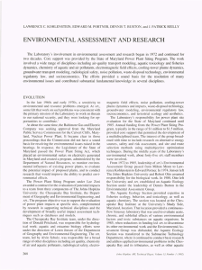 ENVIRONMENTAL ASSESSMENT AND RESEARCH