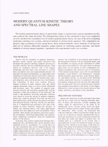 MODERN QUANTUM KINETIC  THEORY AND SPECTRAL LINE  SHAPES