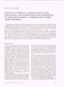 EFFECTS  OF  CHEMICAL SUBSTITUTION ON THE