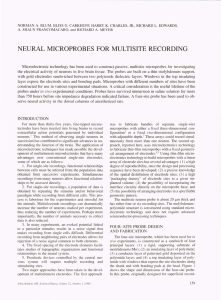 NEURAL MICROPROBES  FOR  MULTISITE  RECORDING