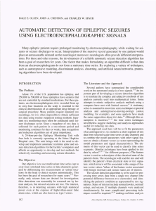 AUTOMATIC EPILEPTIC  SEIZURES USING ELECTROENCEPHALOGRAPHIC  SIGNALS DETECTION OF