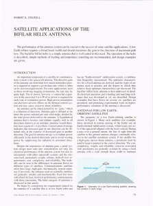 SATELLITE  APPLICATIONS  OF  THE BIFILAR HELIX  ANTENNA