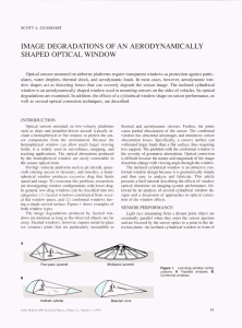 IMAGE DEGRADATIONS  OF AN AERODYNAMICALLY SHAPED  OPTICAL WINDOW