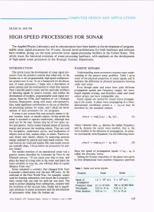 HIGH-SPEED  PROCESSORS  FOR  SONAR COMPUTER
