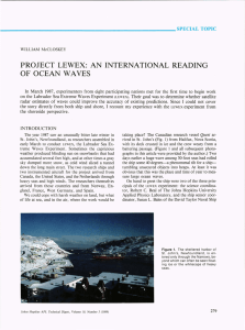 PROJECT  LEWEX:  AN  INTERNATIONAL  READING ____________________________________________________ SPECIALTOPIC In