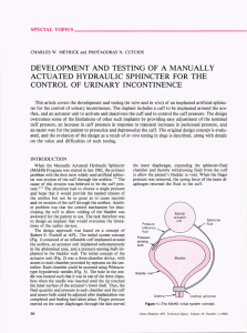 DEVELOPMENT  AND  TESTING  OF  A ... ACTUATED  HYDRAULIC  SPHINCTER  FOR  THE