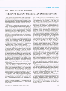 THE  NAVY  GEOSAT  MISSION:  AN ... - -_ _ _ _ _ _ _ _ _... THEME  ARTICLES fohns Hopkins APL  Technical Di-