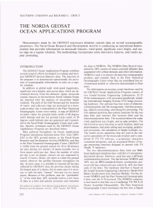 THE  NORDA  GEOSAT OCEAN  APPLICATIONS  PROGRAM