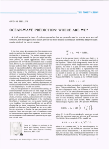 OCEAN-WAVE  PREDICTION:  WHERE  ARE  WE?