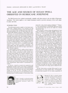 THE  AGE  AND  SOURCE  OF ... OBSERVED  IN  HURRICANE  JOSEPHINE